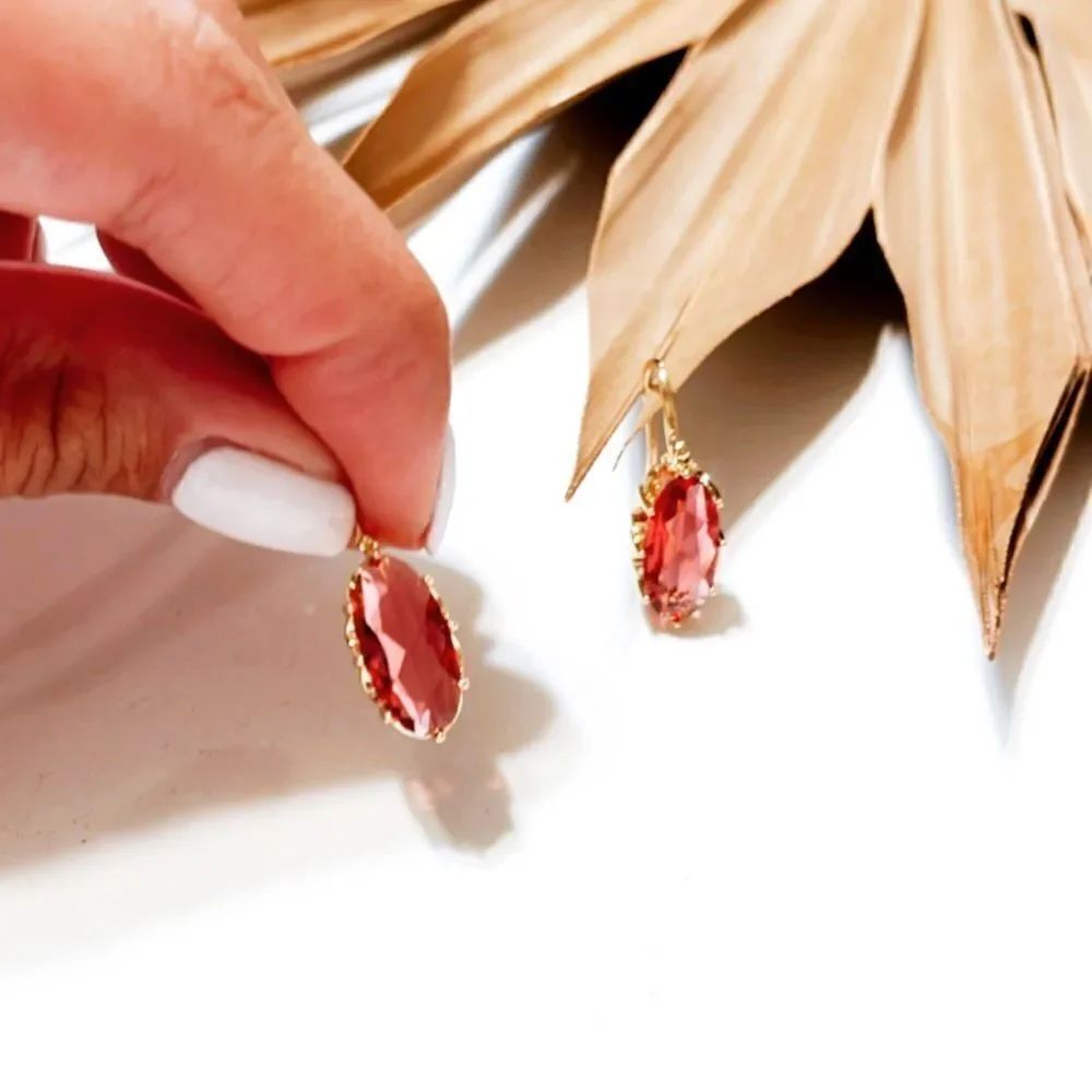 Crystal dangle earrings #970 - Picture 3 of 4